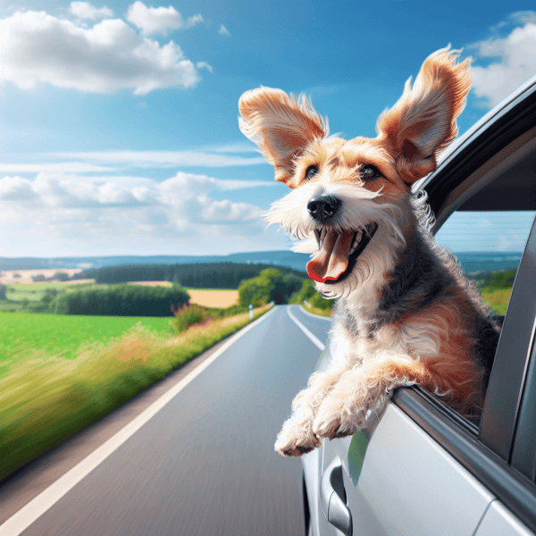 perro viajando en auto